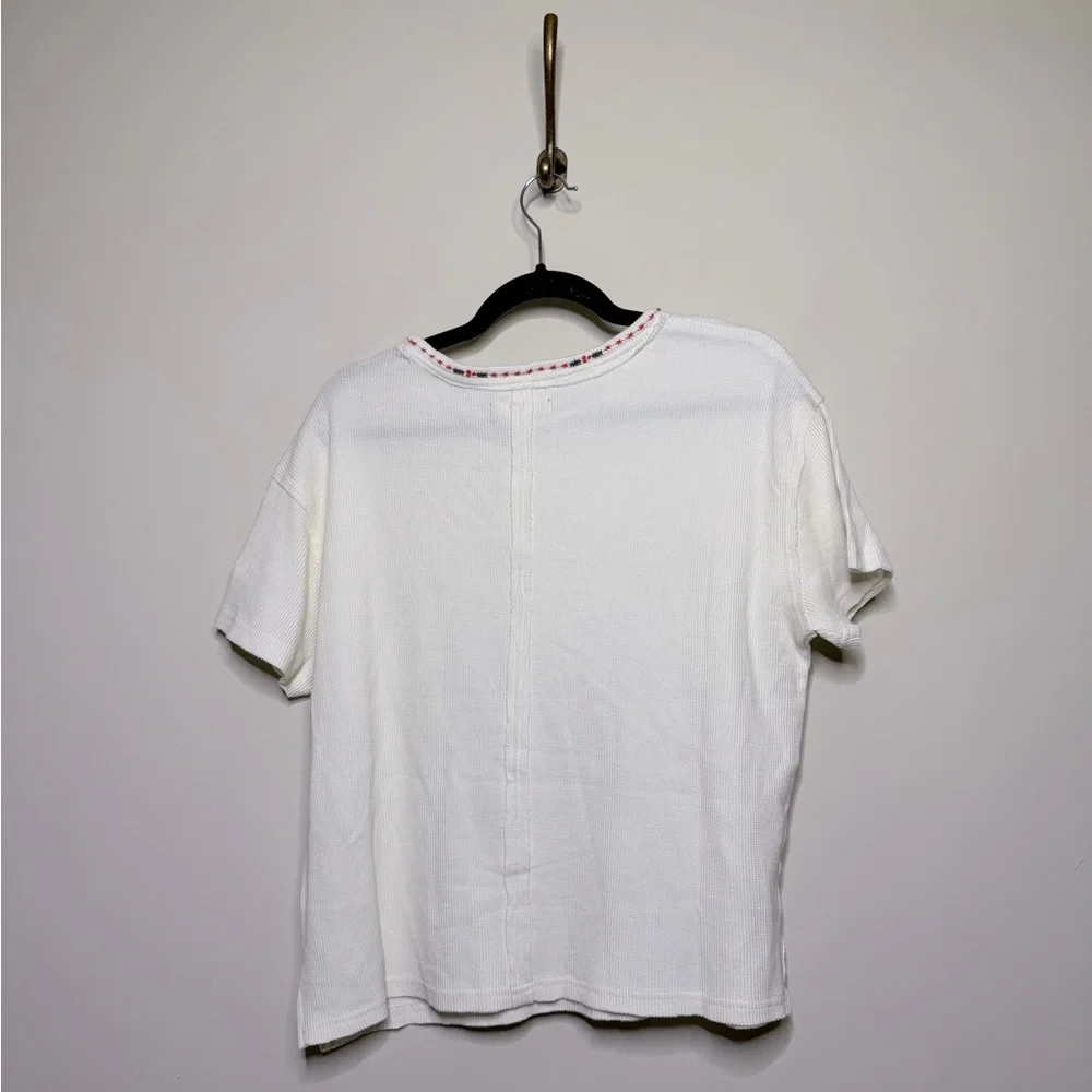 Free People X We The Free Merry Meowy Tee in Ivory Combo